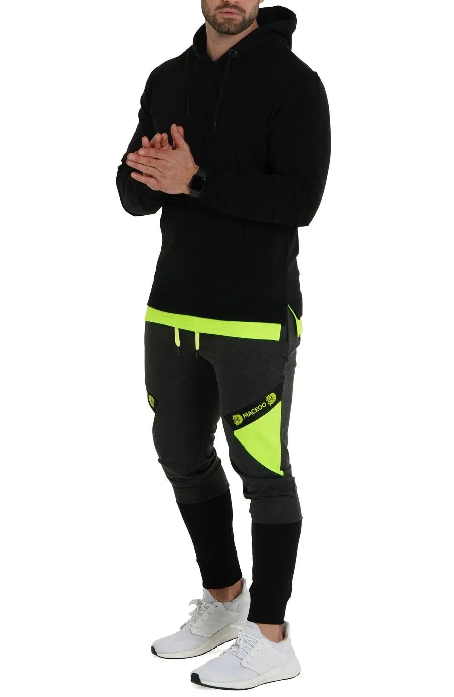 Maceoo hoodie greenband black