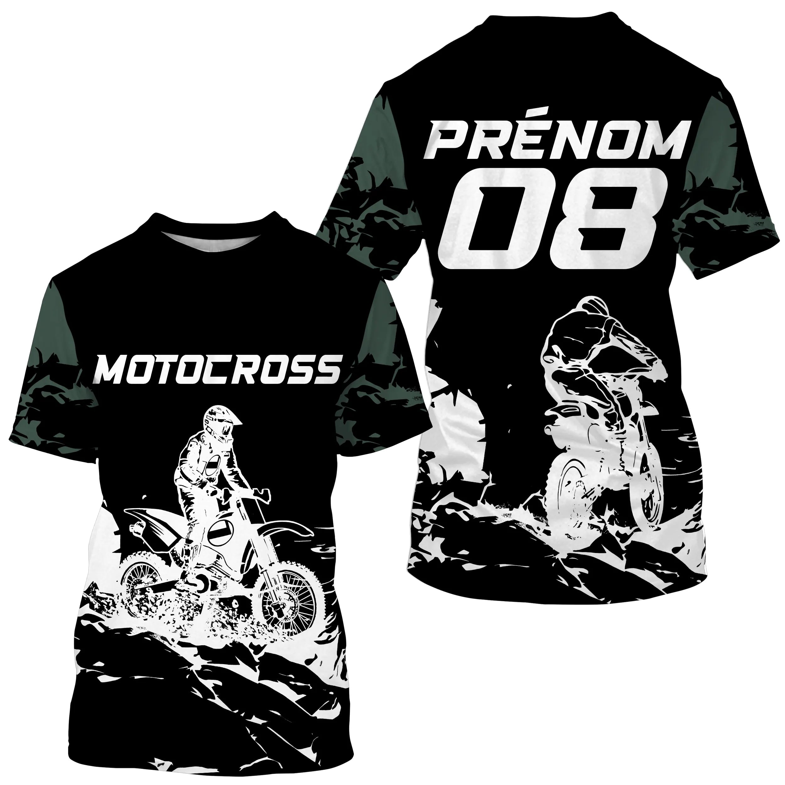 Maillot Cross Dirt Bike Personnalisé Camouflage, Cadeau Pilote Moto Cross, Courses Tout-Terrain - MZ29122210