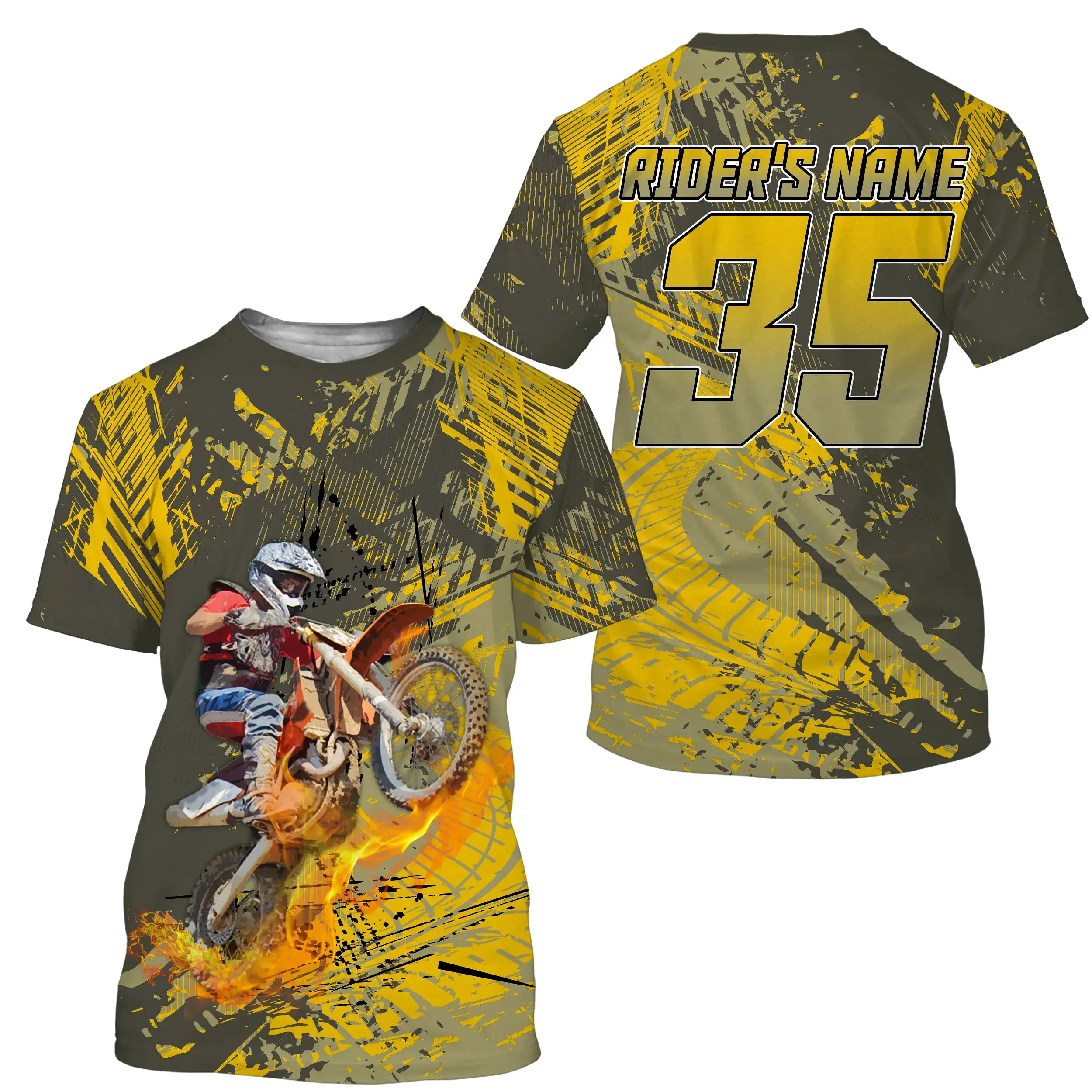 Maillot Cross Personnalisé, Cadeau Pilote Moto Cross, Courses Tout-Terrain - MZ04012302