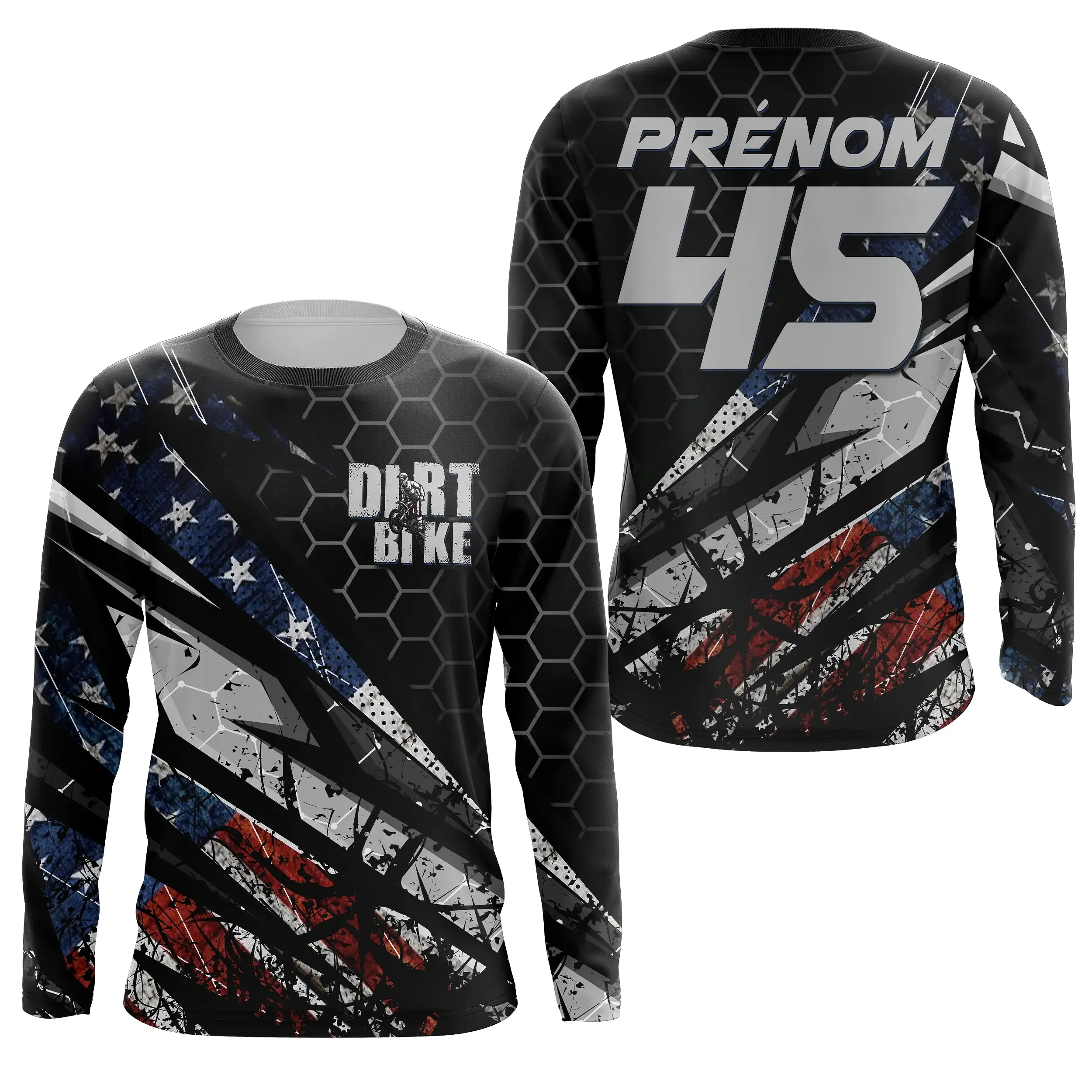 Maillot Cross Personnalisé Protection UV, Cadeau Idéal Pilote MX, T-shirt Dirt Bike Passion - CT21122203