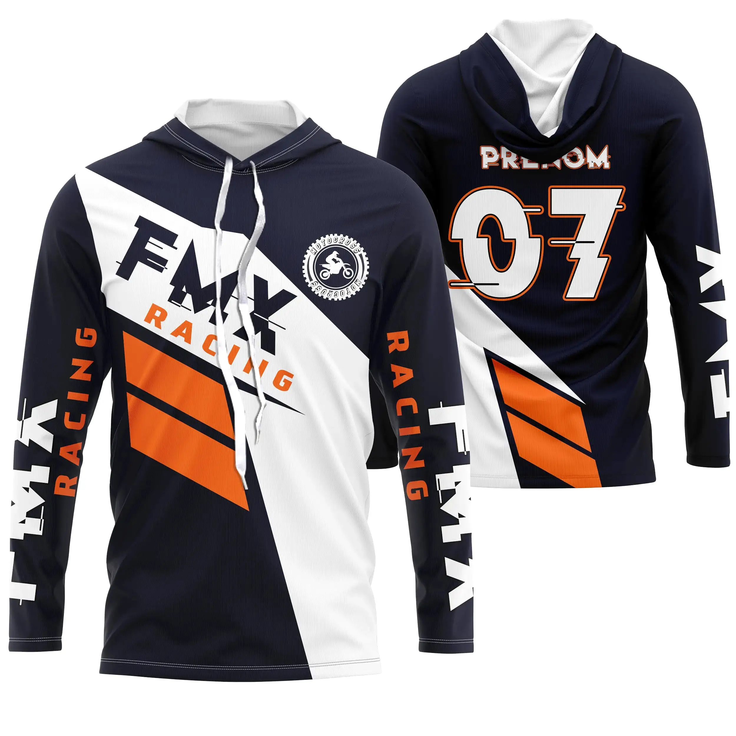 Maillot Cross Protection UV, Cadeau Personnalisé Pilote FMX, T-shirt Moto Passion - CT20122236