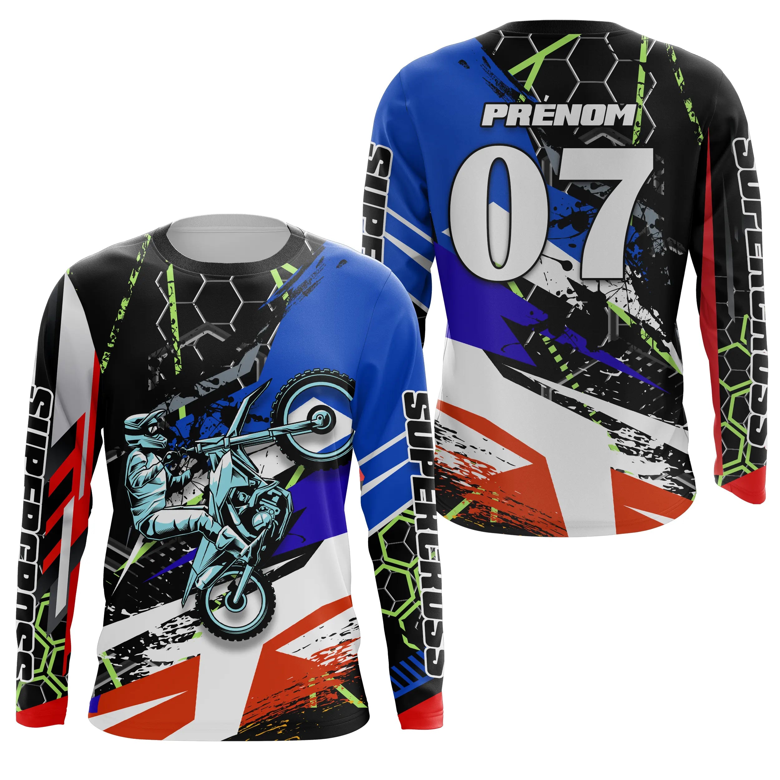 Maillot Cross Protection UV, Cadeau Personnalisé Pilote Moto Cross Tout-Terrain - CT20122219