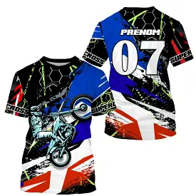 Maillot Cross Protection UV, Cadeau Personnalisé Pilote Moto Cross Tout-Terrain - CT20122219