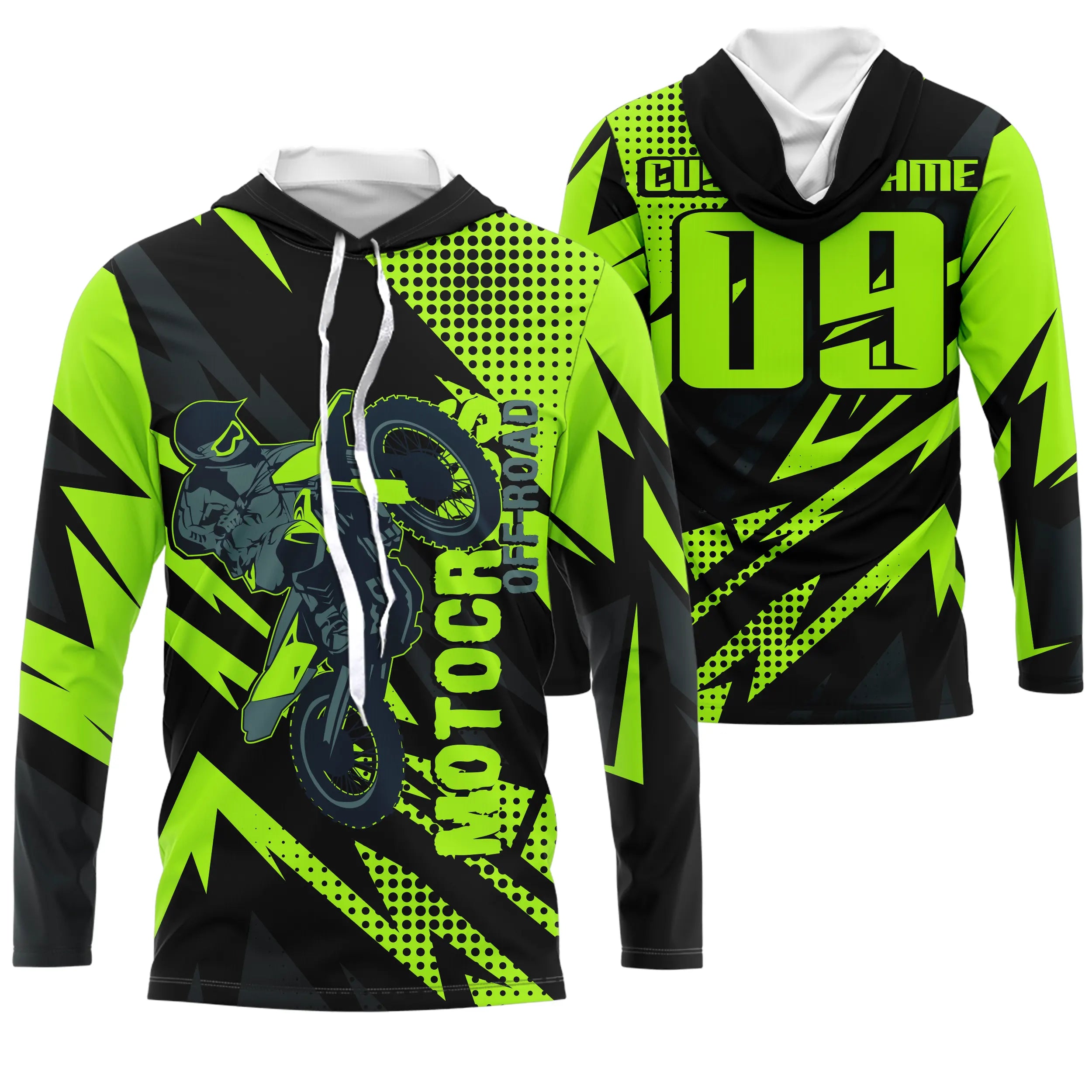 Maillot Cross Protection UV Vert, Cadeau Personnalisé MX Passion, Moto Tout-Terrain - CT19122239