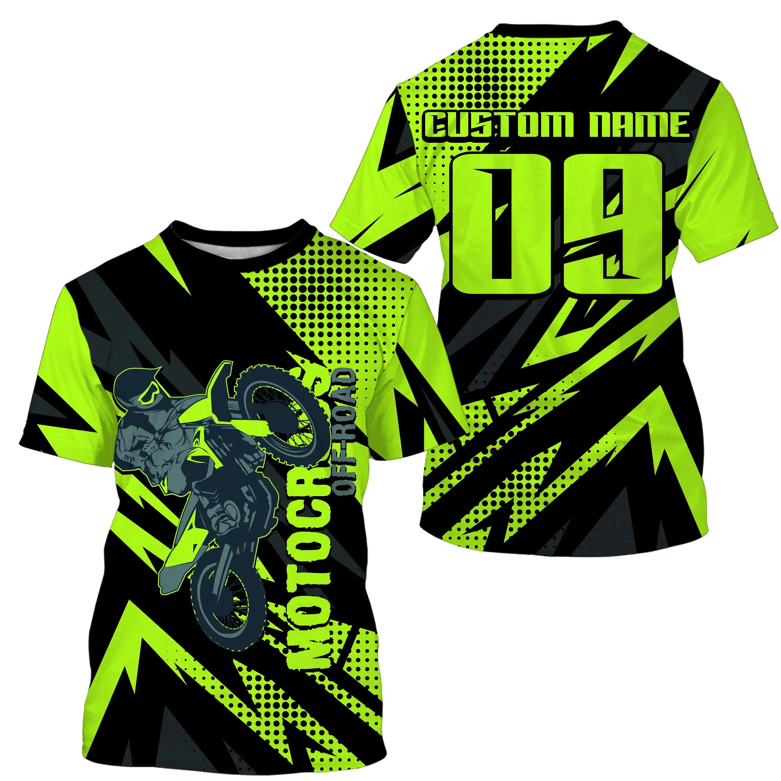 Maillot Cross Protection UV Vert, Cadeau Personnalisé MX Passion, Moto Tout-Terrain - CT19122239