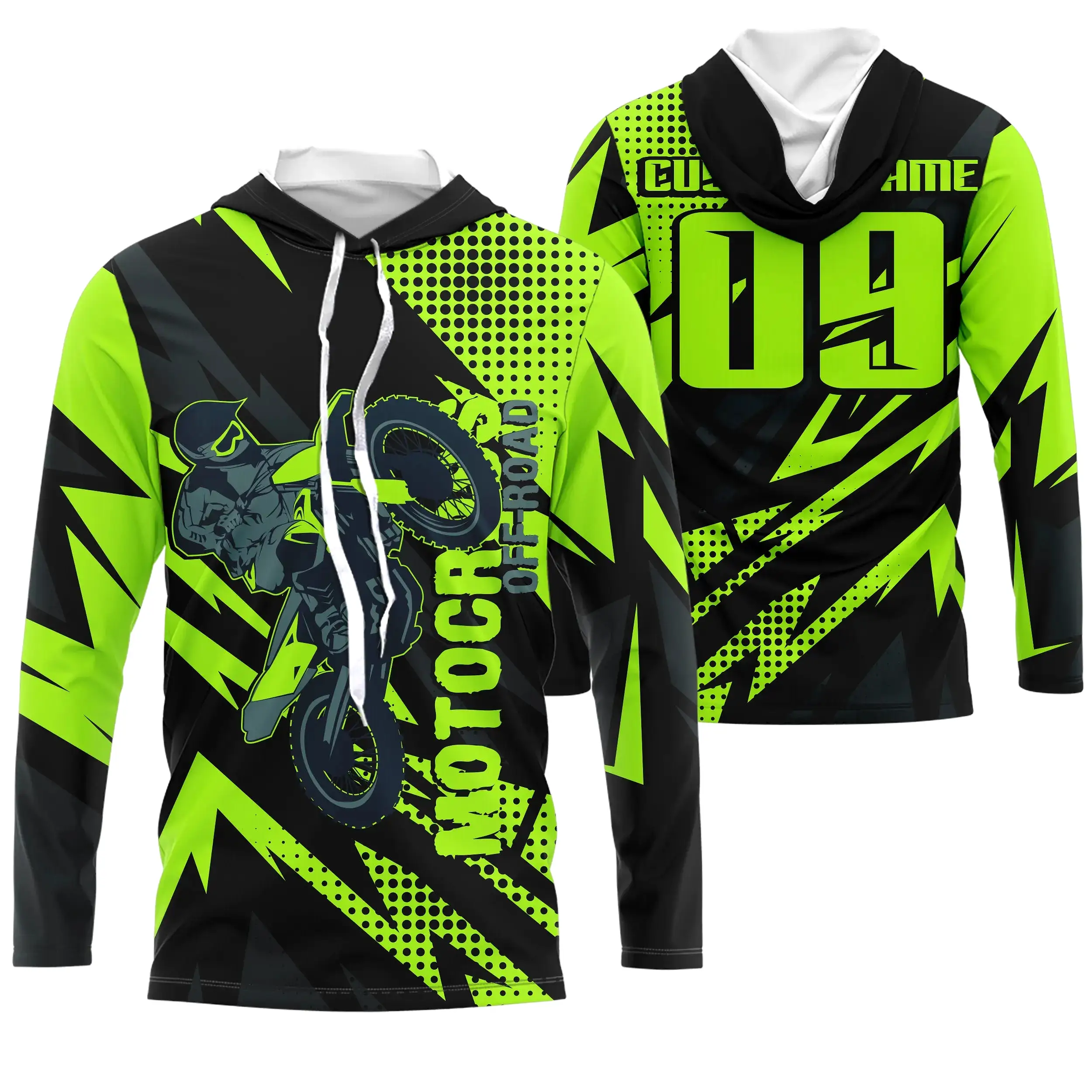 Maillot Cross Protection UV Vert, Cadeau Personnalisé MX Passion, Moto Tout-Terrain - CT19122239