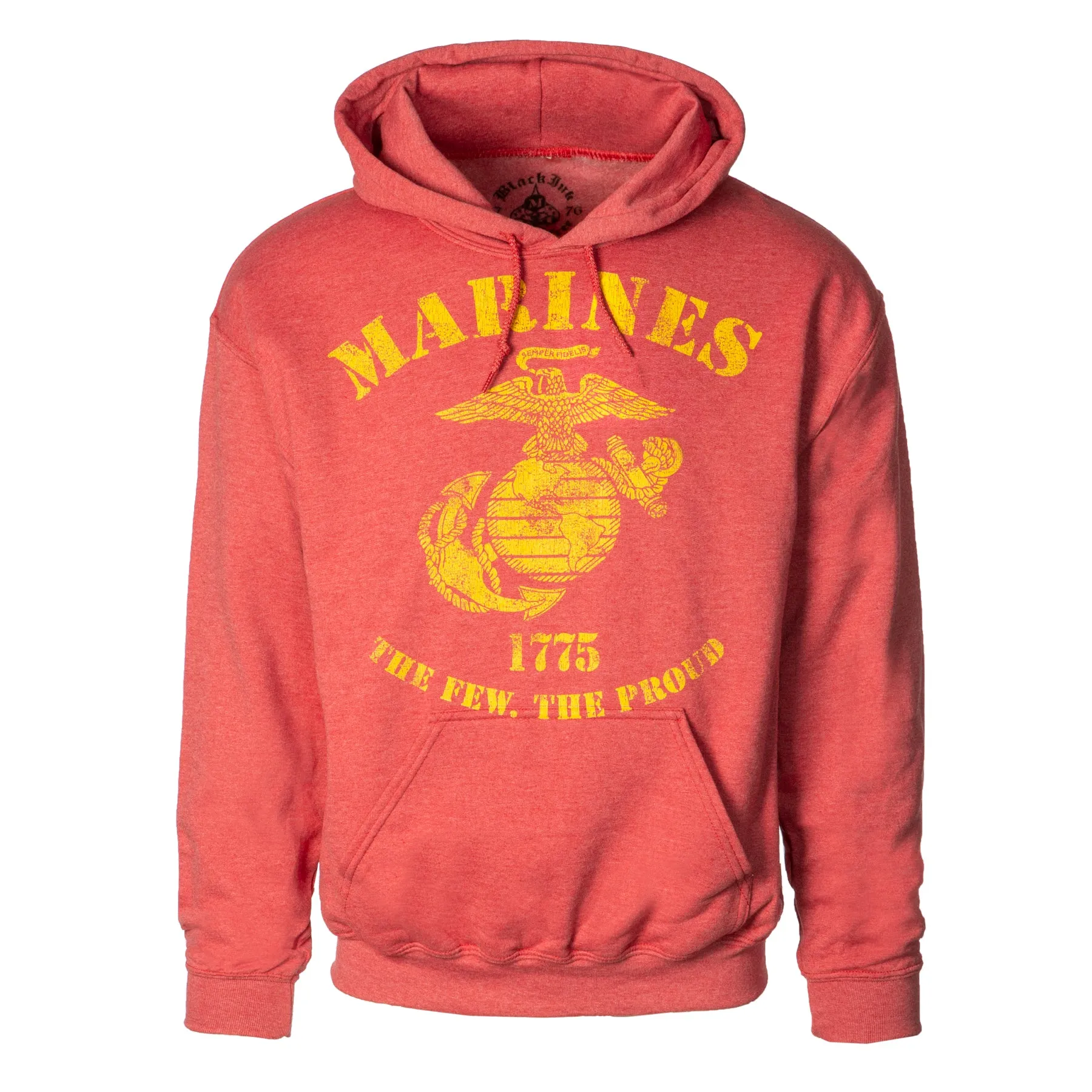 Marines Eagle, Globe, and Anchor Vintage Red Hoodie