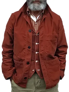 Men's Causal Jacket Solid Long Sleeve Pockets Jacket