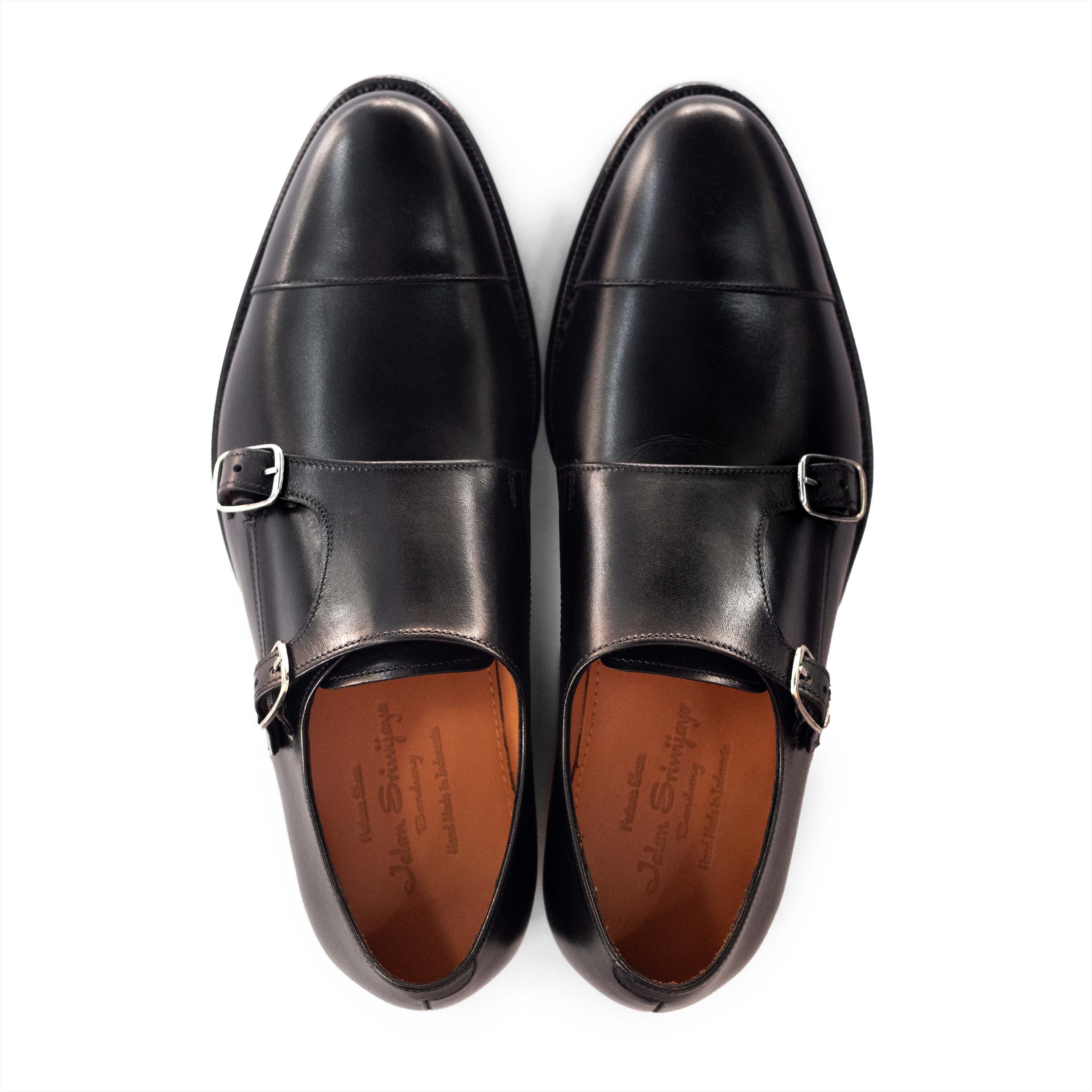 Men's Double Monk Strap / Black Calf 98374