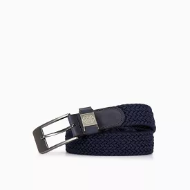 Men's Elasticated Braided Belt, Navy