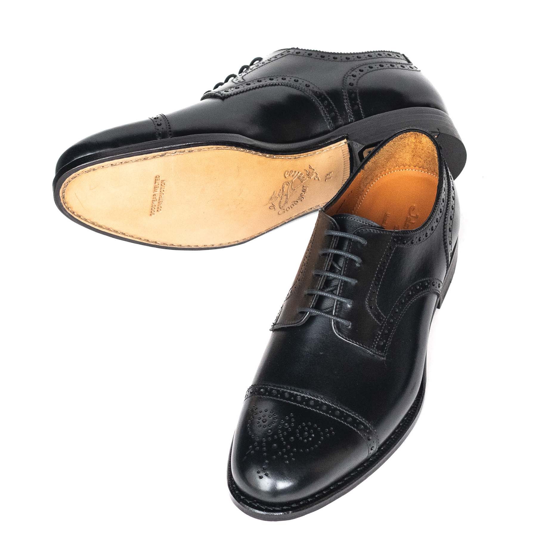 Men's Half Brogue Derby / Black 98846