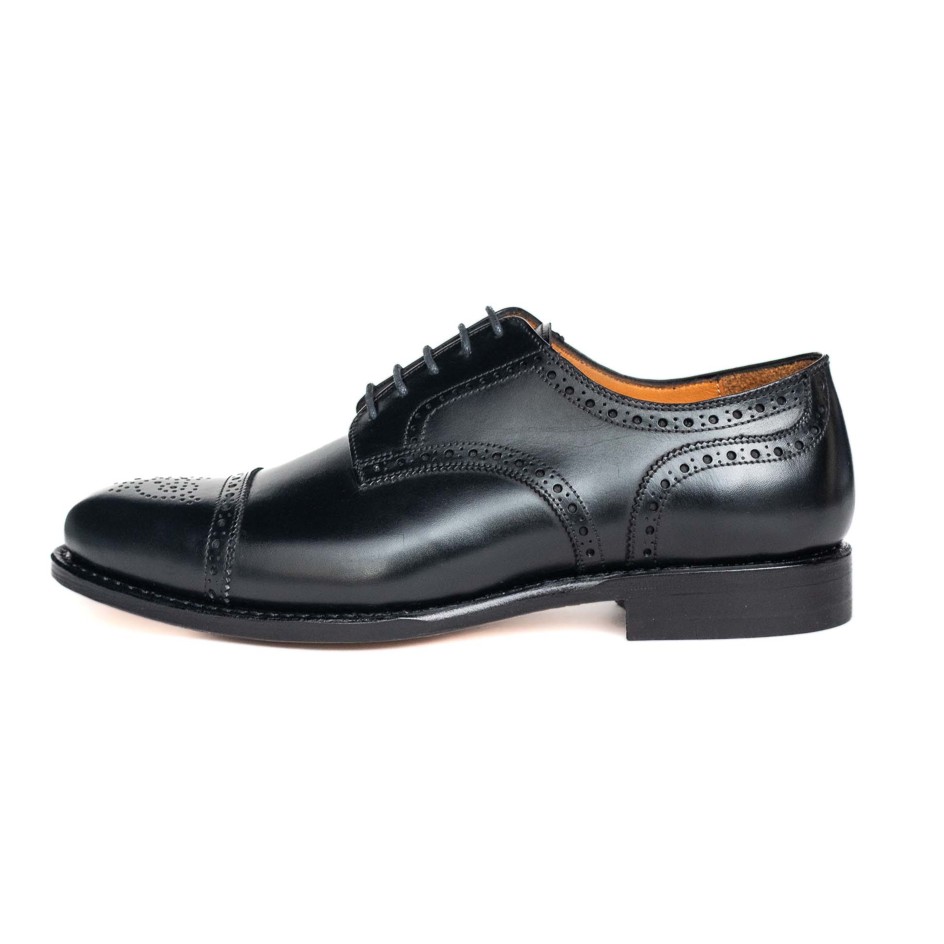 Men's Half Brogue Derby / Black 98846