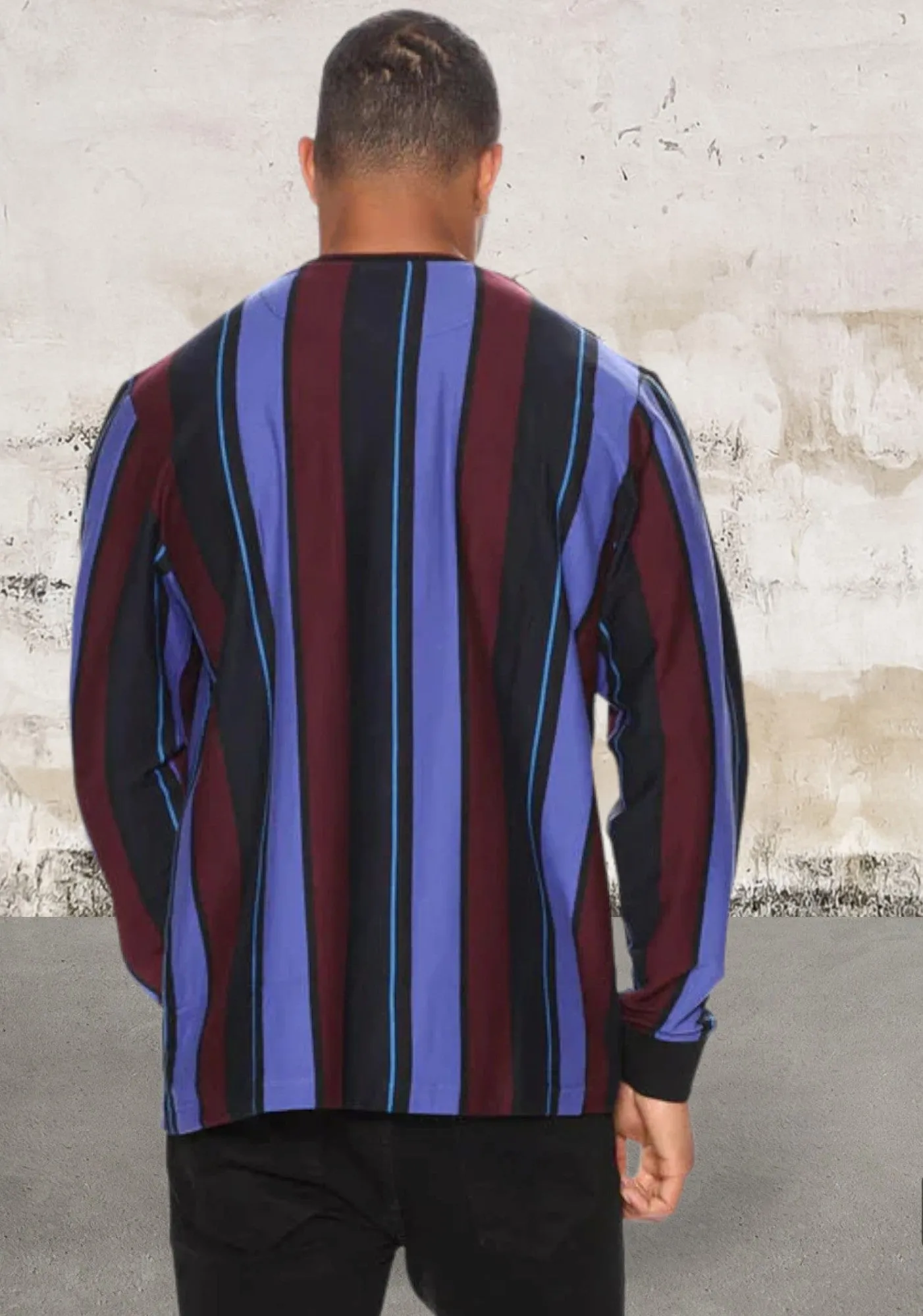 Men's long sleeve multicolor top