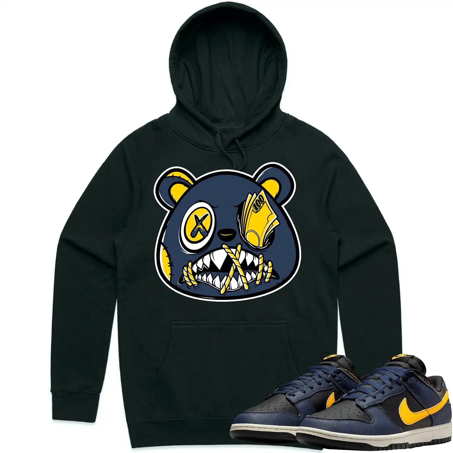 Michigan Vintage Dunks Hoodie to Match - MICHIGAN MONEY TALKS BAWS