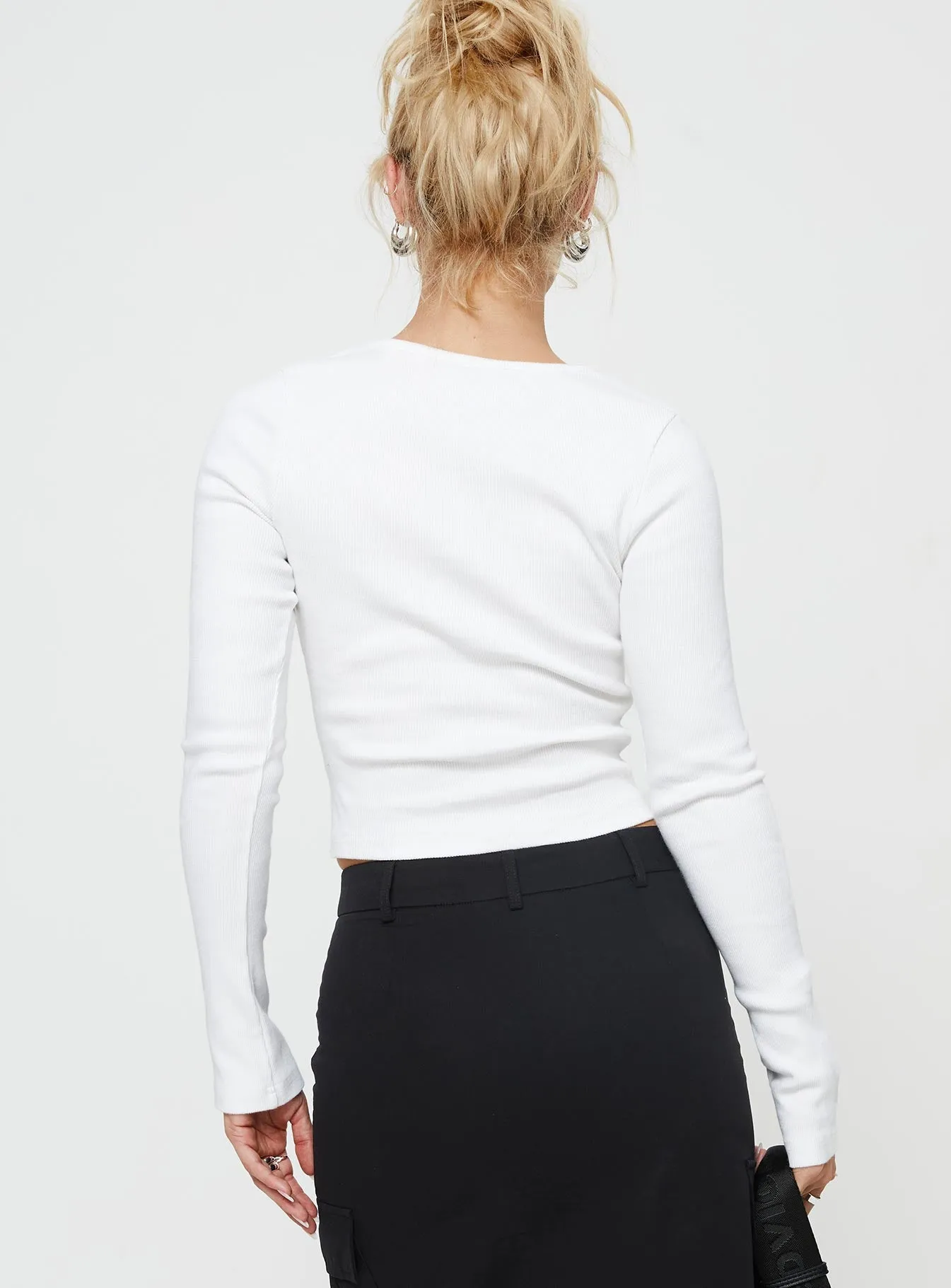 Morelle Long Sleeve Top White