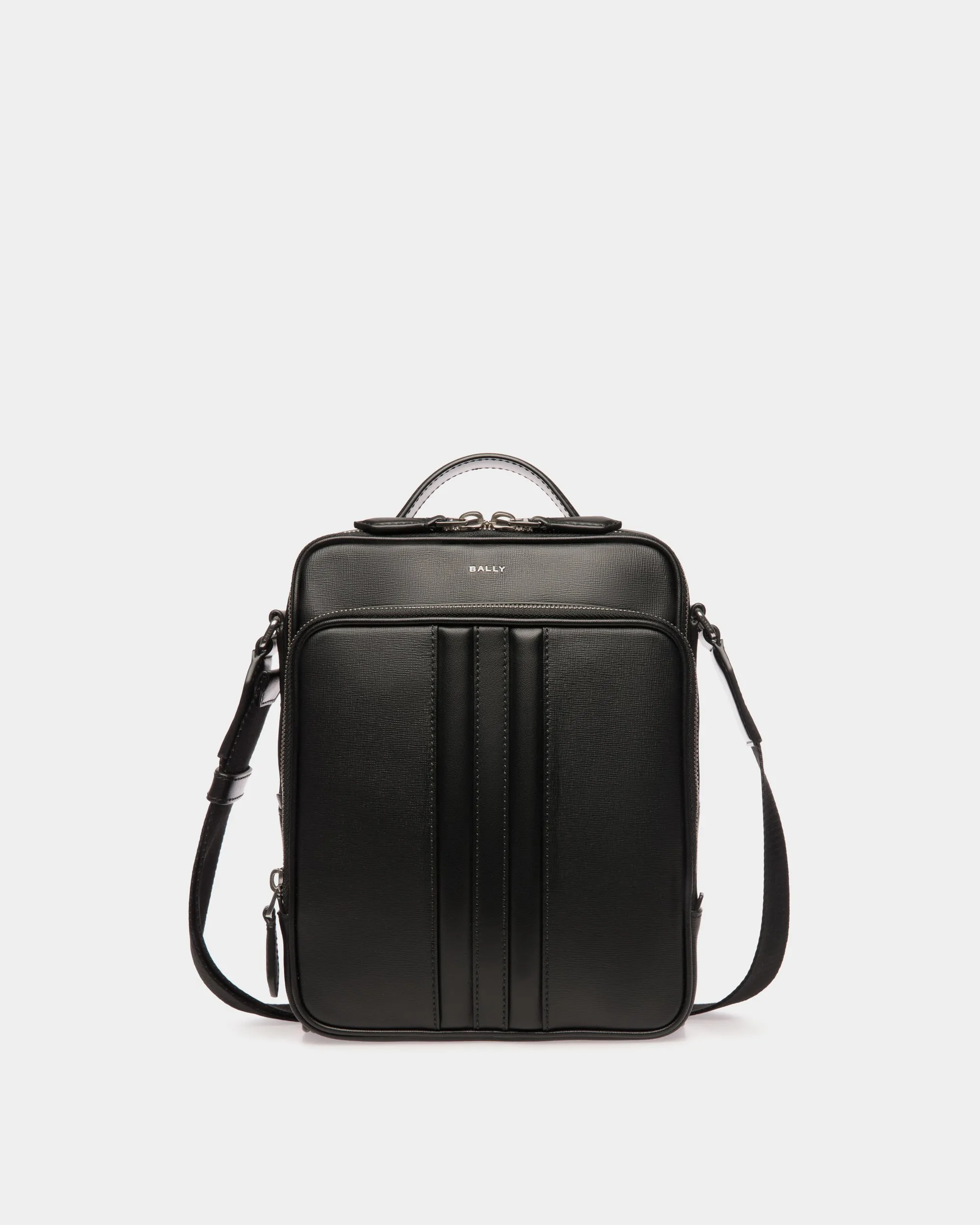 Mythos Crossbody Bag In Black Recycled Leather