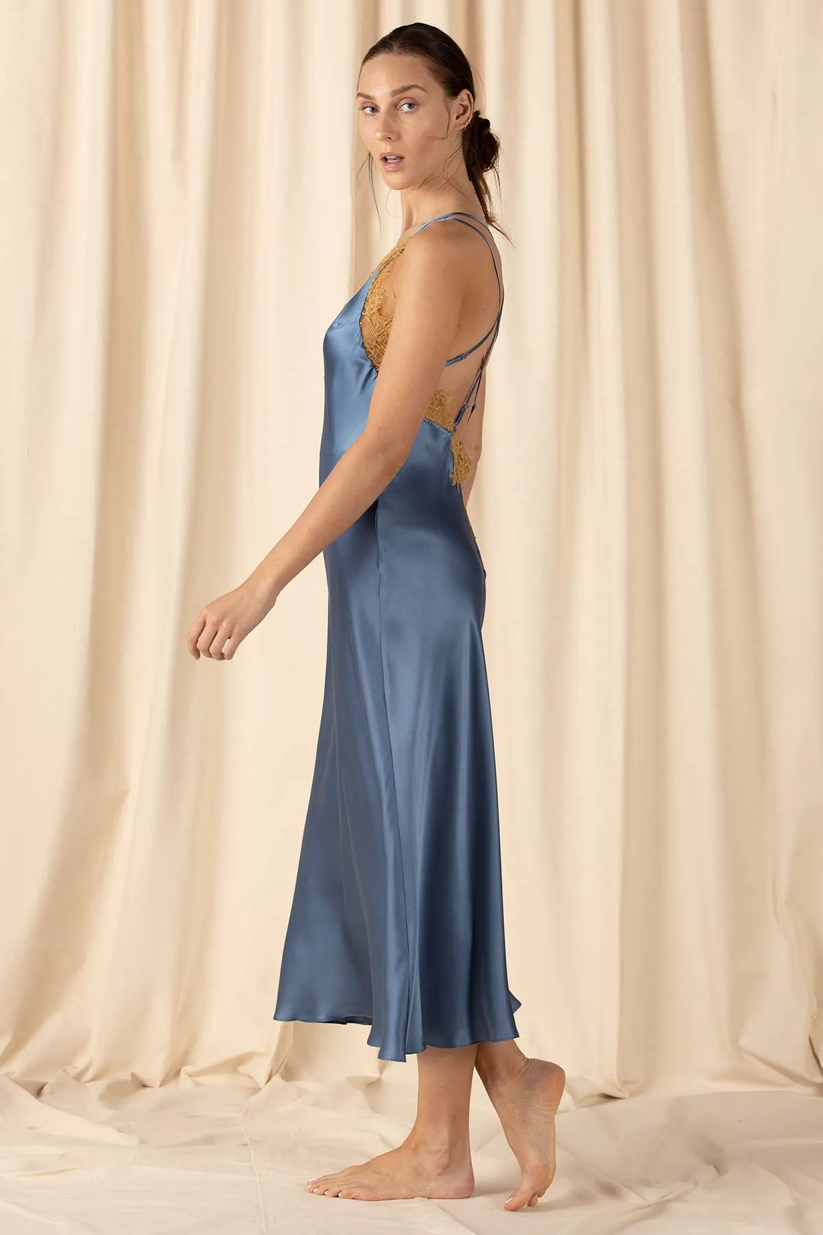 Natasha Open Back Long Gown