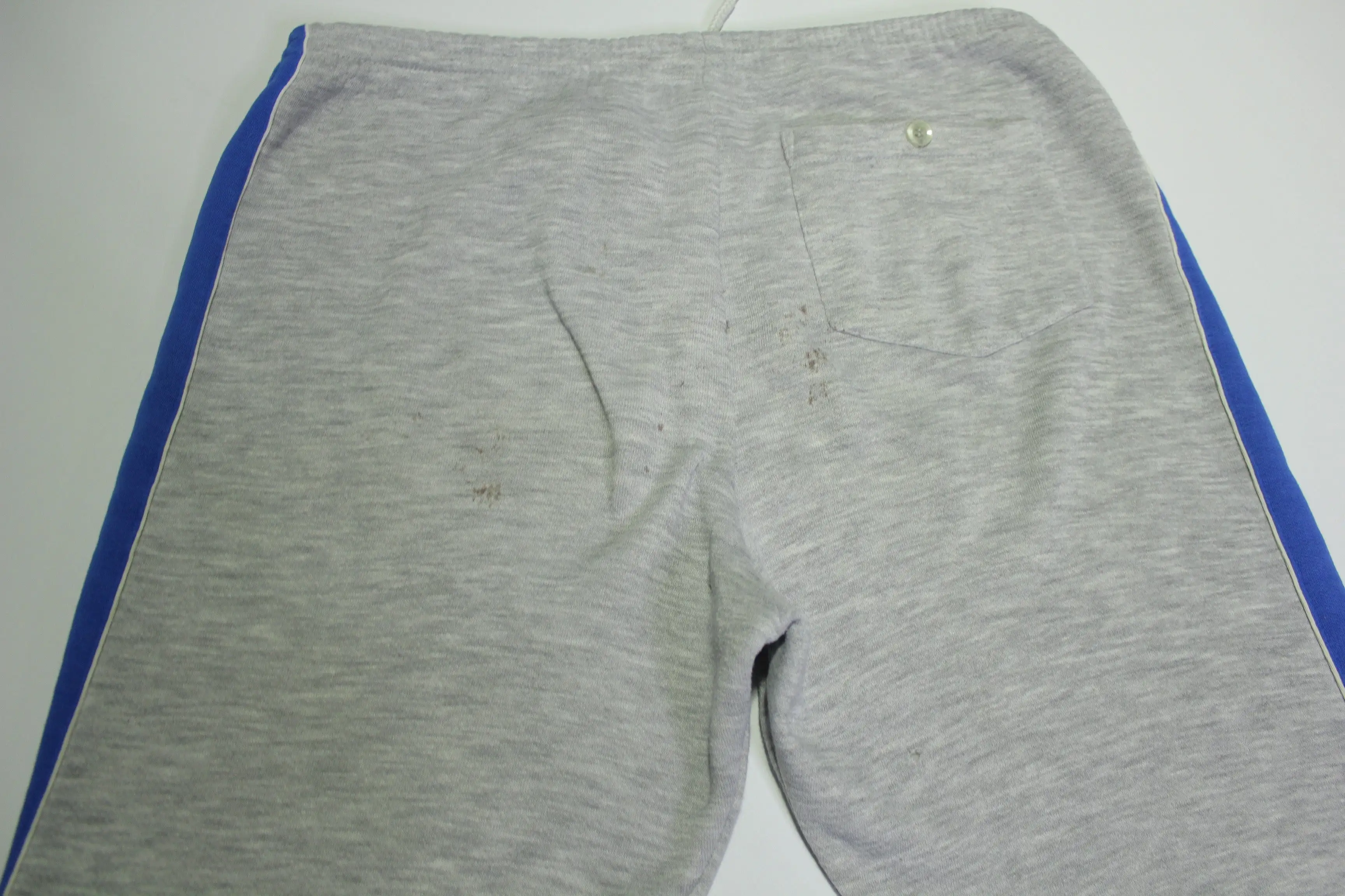 Nike Vintage 90's Heathered Gray Blue Striped Distressed Hoodie Track Sweats Pants