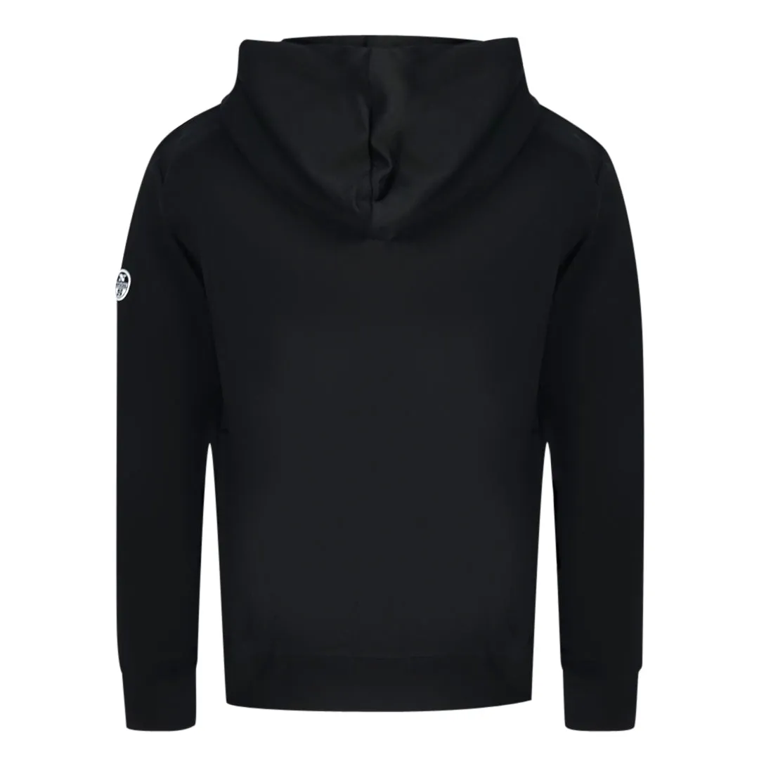 North Sails Logo Black Zip Sweater Jacket