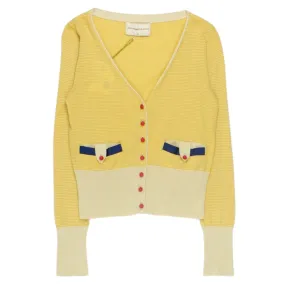 Olive & Orange By Orla Kiely Lemon Striped Cardigan