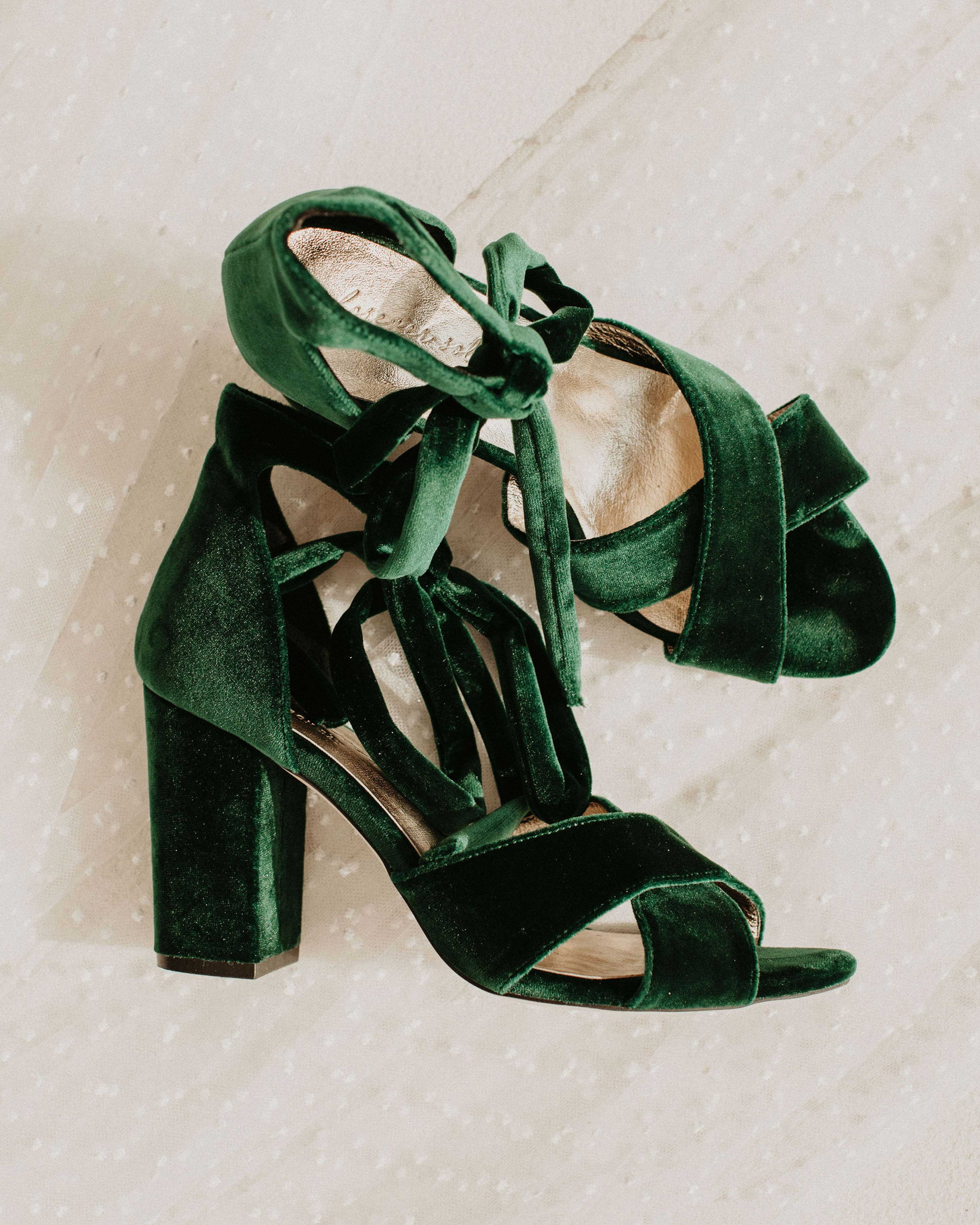 PASSION - EMERALD GREEN WEDDING SHOES TALL BLOCK HEEL