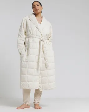 Pretty Secrets Long Quilted Dressing Gown | Simply Be