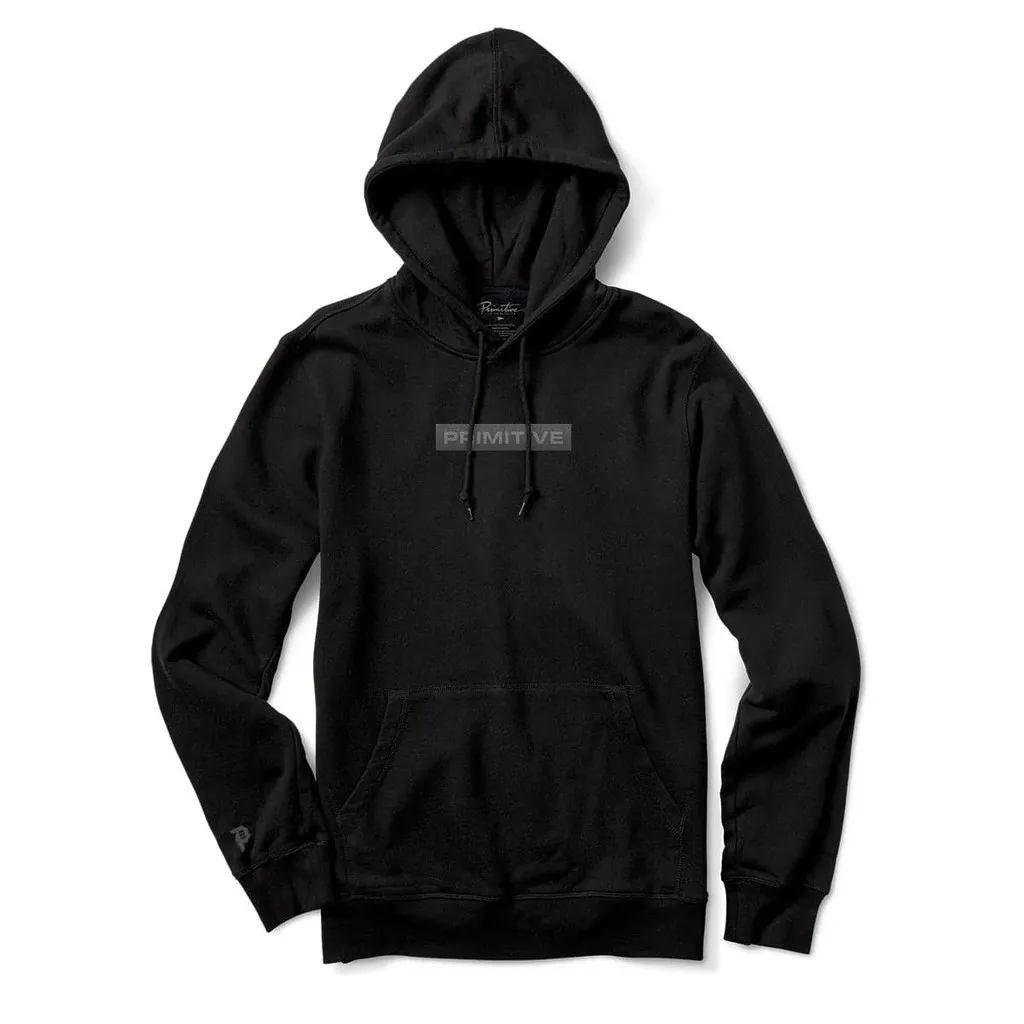 Primitive Boxed Pigment Dyed Hooded Sweatshirt (Black)