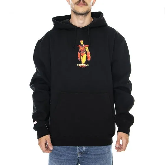 Primitive Mens Iron Man Black Hooded Sweatshirt