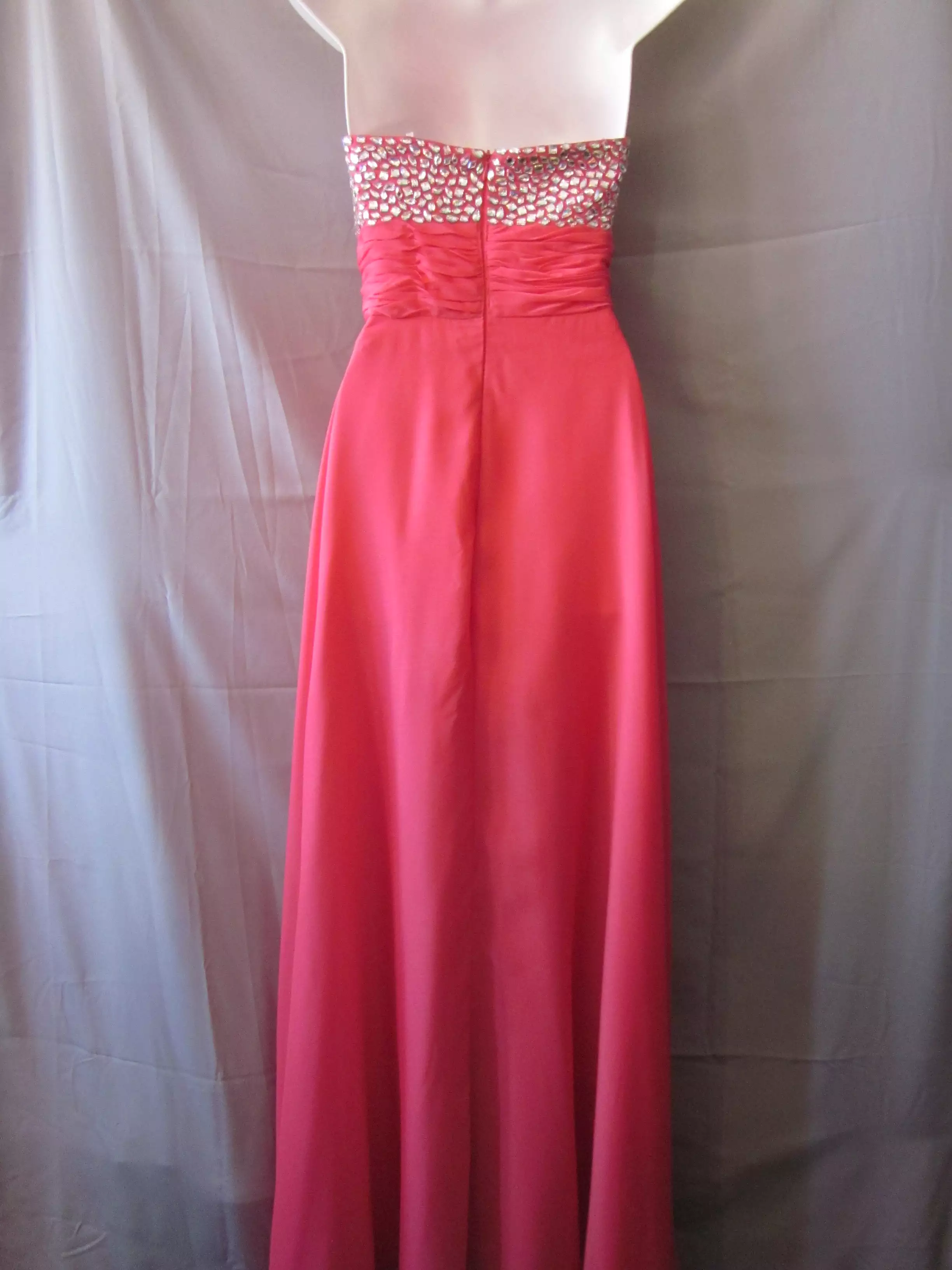 SALE Beaded Sweetheart Top Long Chiffon Gown Size XS Style 2903