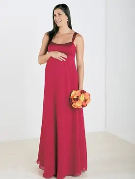 SALE Maternity Chiffon Long Gown Size 16 Style 6334M