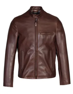 Schott NYC - 530 - Cafe Racer Leather Jacket - Brown