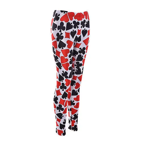 Sexy Women Cards Printing Leggins Pants Gifts For Women One Size SM6