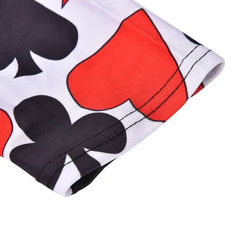 Sexy Women Cards Printing Leggins Pants Gifts For Women One Size SM6