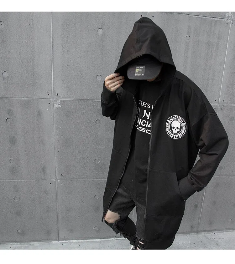 #Skull Long Hoodie