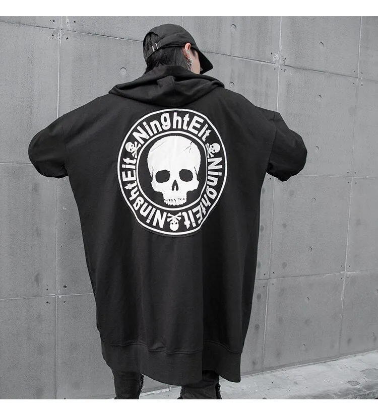 #Skull Long Hoodie