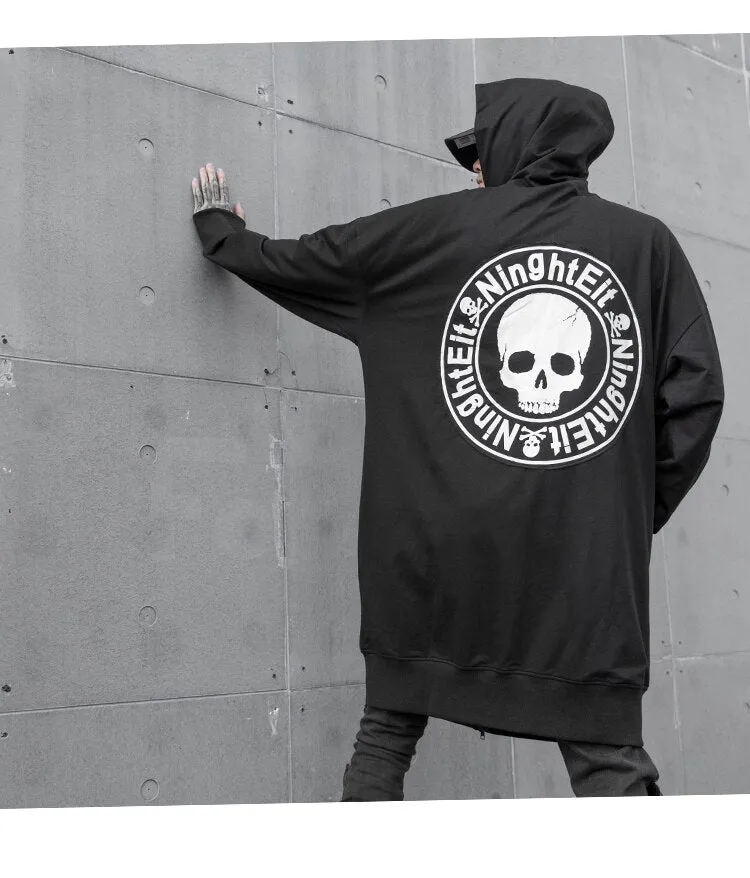 #Skull Long Hoodie