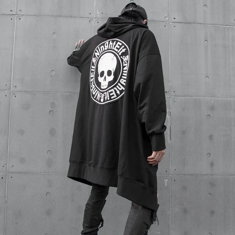 #Skull Long Hoodie