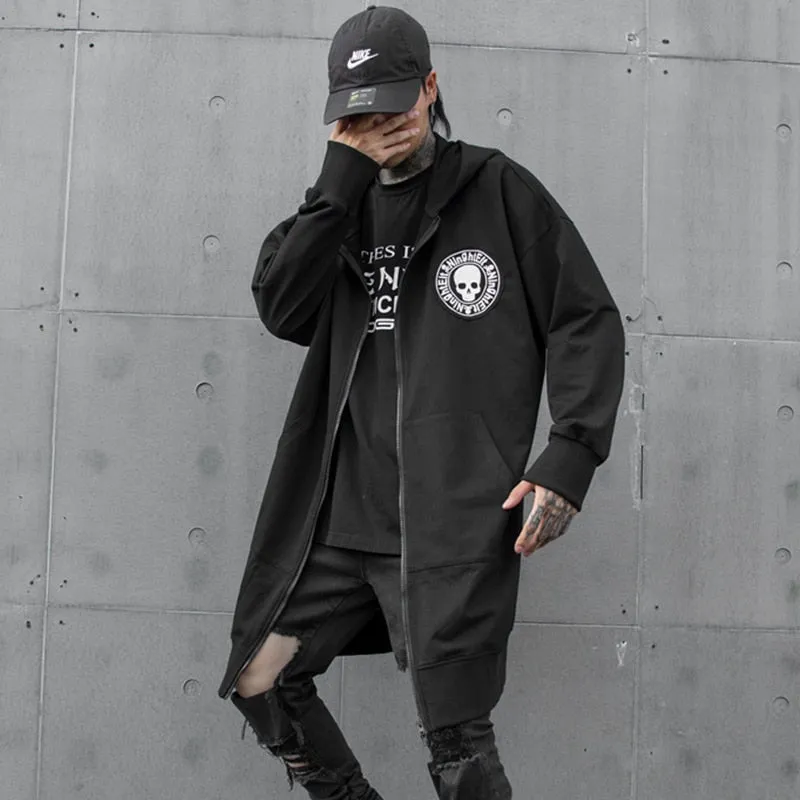 #Skull Long Hoodie