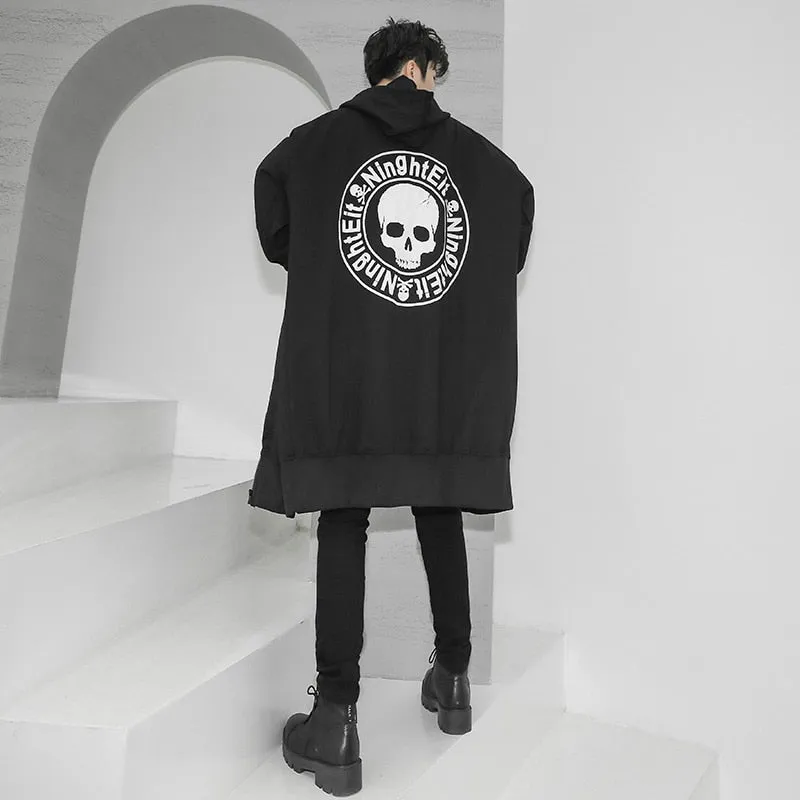 #Skull Long Hoodie