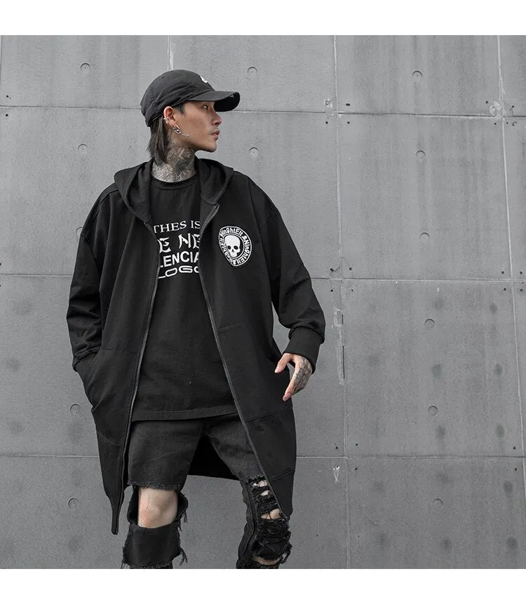 #Skull Long Hoodie