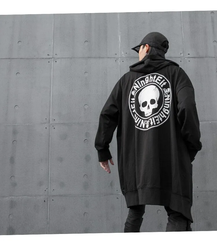 #Skull Long Hoodie