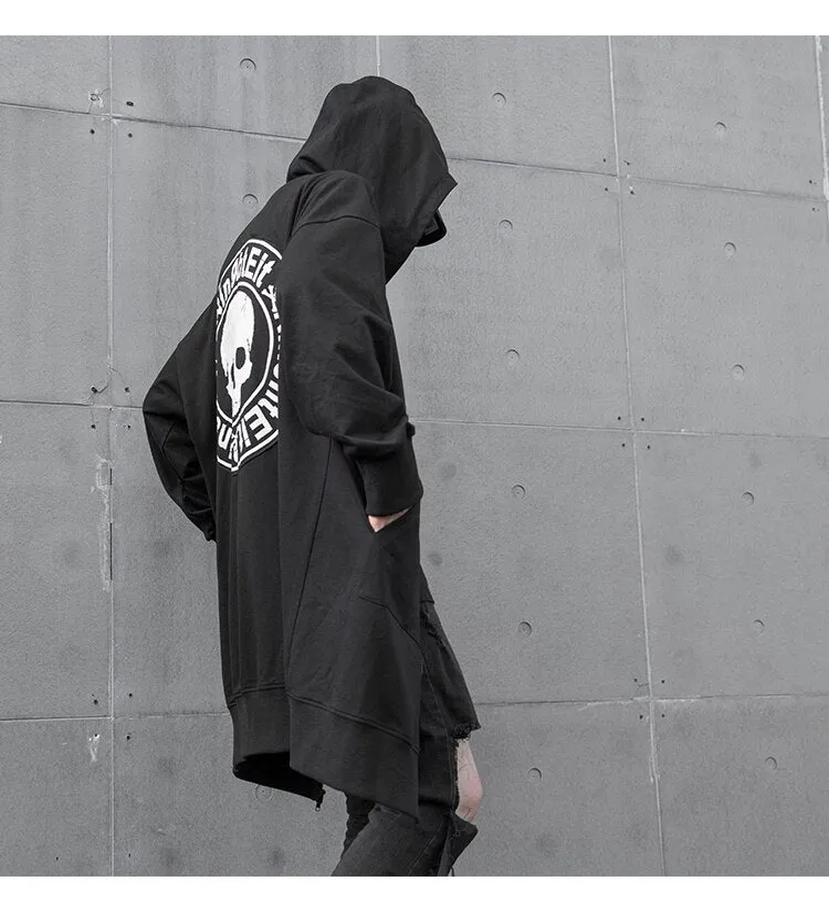 #Skull Long Hoodie