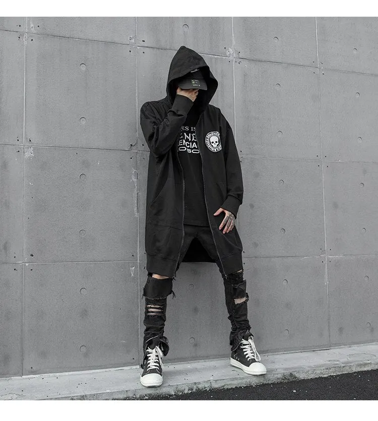 #Skull Long Hoodie