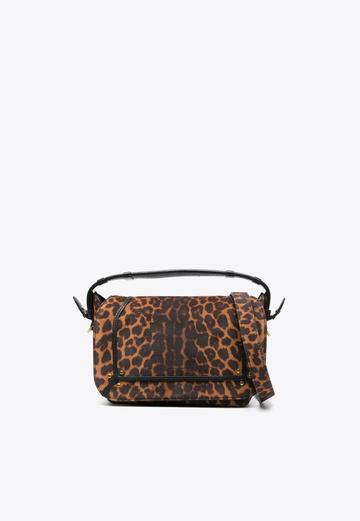 Small Pepito Leopard Print Suede Crossbody Bag