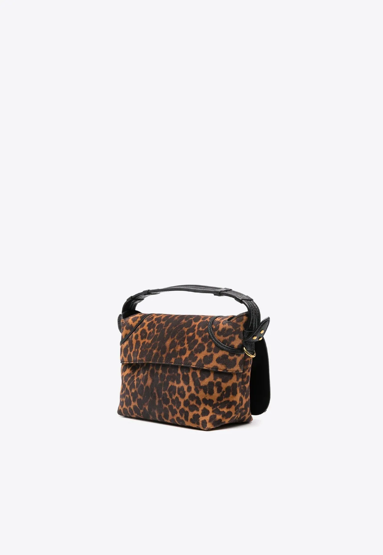 Small Pepito Leopard Print Suede Crossbody Bag