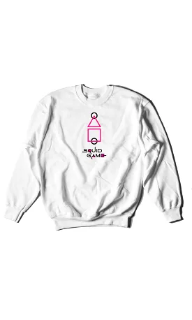 Squid Game Drawing - Digital Graphics Basic Sweat Shirt White