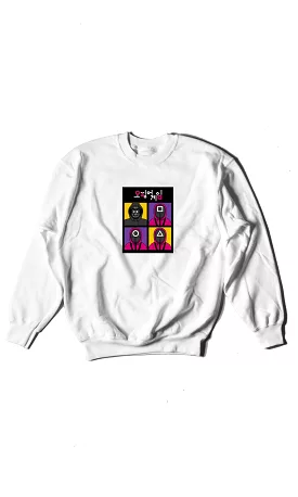 Squid Game Operatives - Digital Graphics Basic Sweat Shirt White