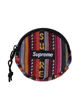 Supreme Woven Stripe Coin Pouch Multicolor