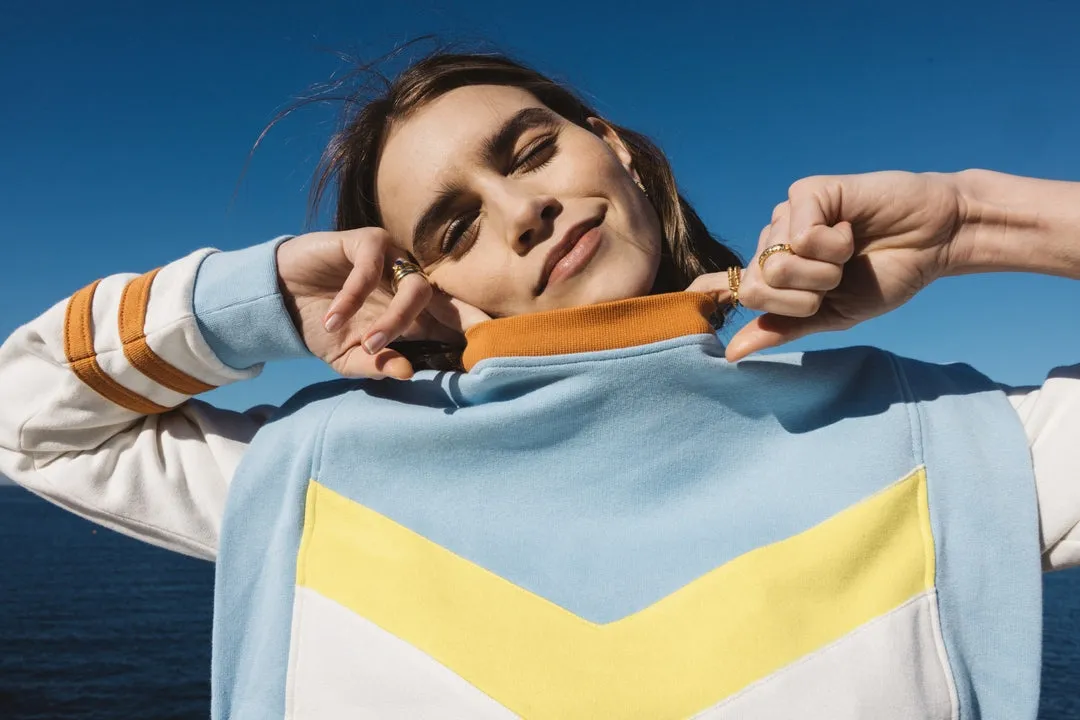 Sweat-shirt Fabuleuse bleu et jaune