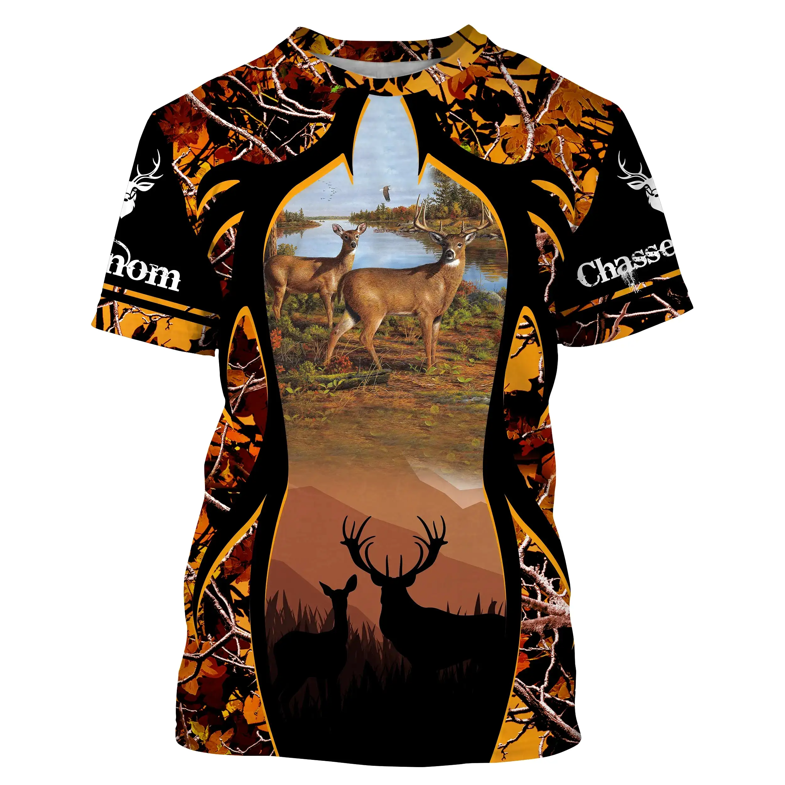 T-shirt Camouflage Chasse Au Cerf, Cadeau Personnalisé Chasseur, Vêtements De Chasse - CT06092214